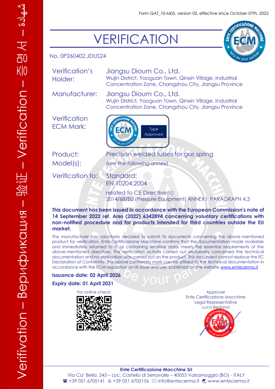 ECM verification first page: number 0P260402.JDUS24