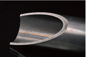 Section view of a welded tube from the DOM product brochure